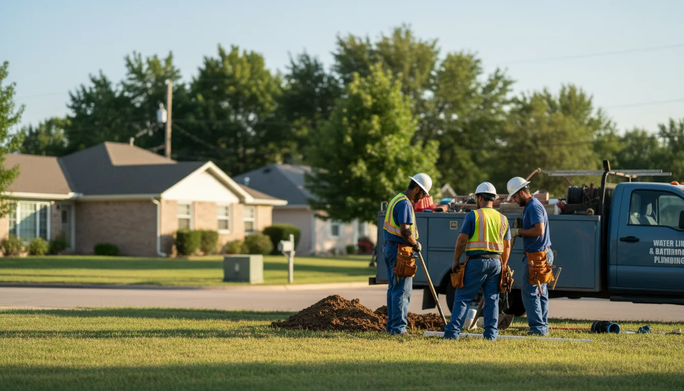 Residential water line and bathroom plumbing service in Holley, NY